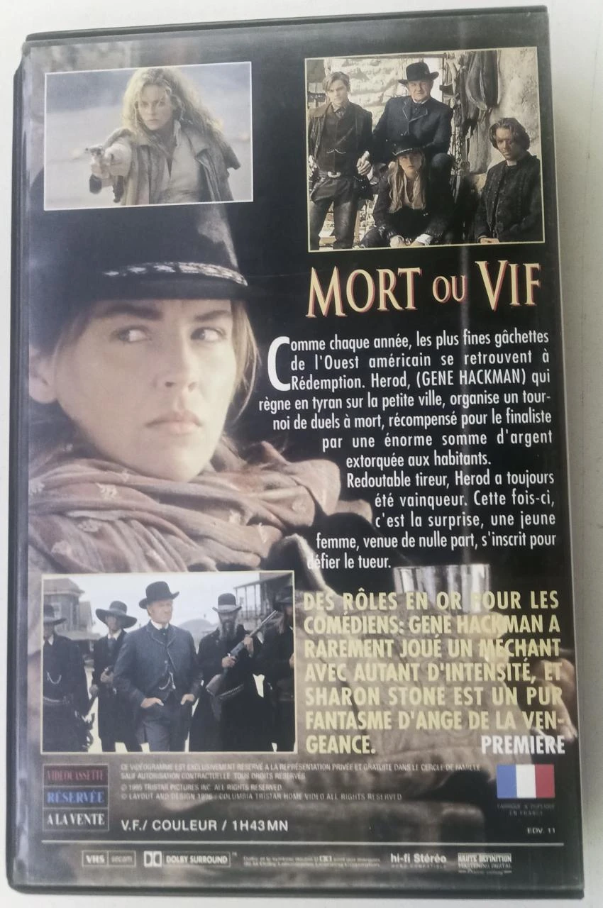 VHS Mort ou vif – Sharon Stone, Gene Hackman, Russell Crowe – photo 4